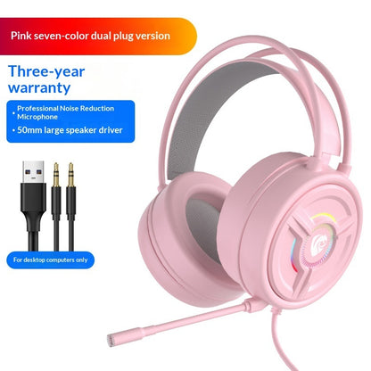 Pink Crystal Gaming Headset Kabelgebunden - Over-Ear für PC & Laptop