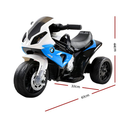 BMW S1000RR Kinder-Motorrad Elektro - Lizenziert Ride-On 12V Blau